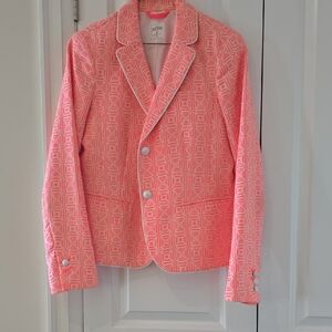 Gap Coral Geometric Blazer US8